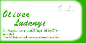 oliver ludanyi business card